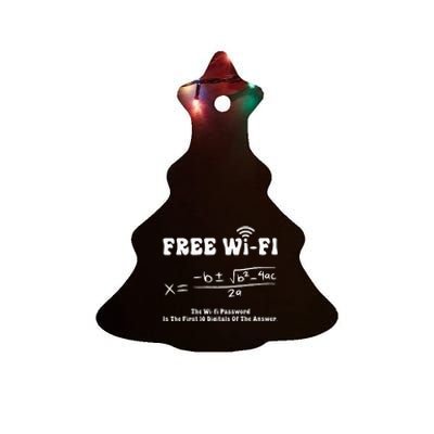 Free Wifi Funny 100 Days Of School Mathematics Calculation Ceramic Tree Ornament