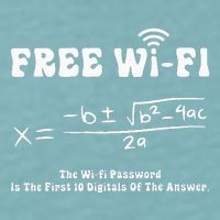 Free Wifi Funny 100 Days Of School Mathematics Calculation Sueded Cloud Jersey T-Shirt