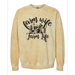 Farm Wife Farm Life Farmer Wife Colorblast Crewneck Sweatshirt