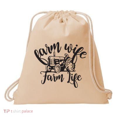 Farm Wife Farm Life Farmer Wife Drawstring Bag