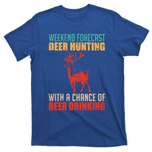 Funny Weekend Forecast Deer Hunting Hunter Fathers Day Gift T-Shirt