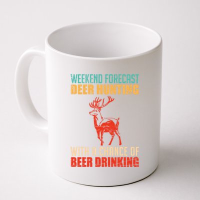 Funny Weekend Forecast Deer Hunting Hunter Fathers Day Gift Coffee Mug