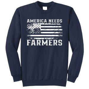 Farm With Flag America Needs Farmers Sweatshirt