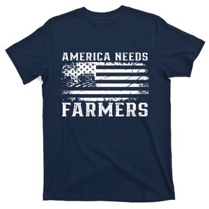 Farm With Flag America Needs Farmers T-Shirt