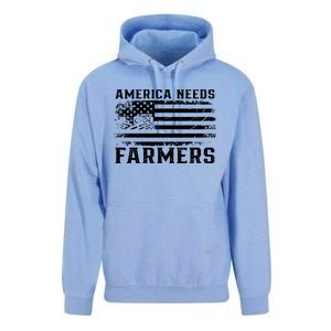 Farm With Flag America Needs Farmers Unisex Surf Hoodie