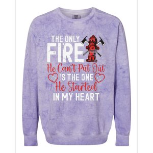 Firefighter Wife Fire Wife Colorblast Crewneck Sweatshirt