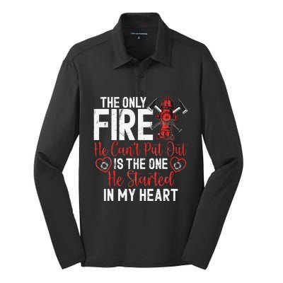 Firefighter Wife Fire Wife Silk Touch Performance Long Sleeve Polo