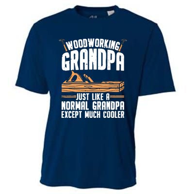 Funny Woodworking For Woodwork Grandpa Dad Men Woodworker Cooling Performance Crew T-Shirt