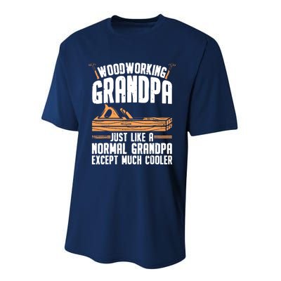 Funny Woodworking For Woodwork Grandpa Dad Men Woodworker Performance Sprint T-Shirt