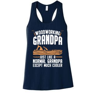 Funny Woodworking For Woodwork Grandpa Dad Men Woodworker Women's Racerback Tank