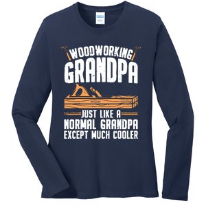 Funny Woodworking For Woodwork Grandpa Dad Men Woodworker Ladies Long Sleeve Shirt