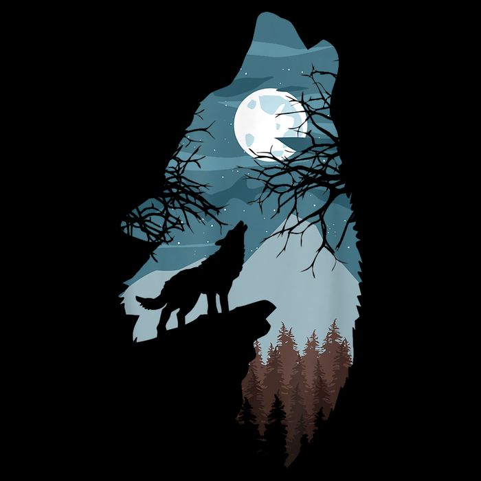 Forest With FullMoon And Cliff Of Silhouette Howling Daily Commute Backpack