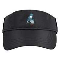 Forest With FullMoon And Cliff Of Silhouette Howling Adult Drive Performance Visor