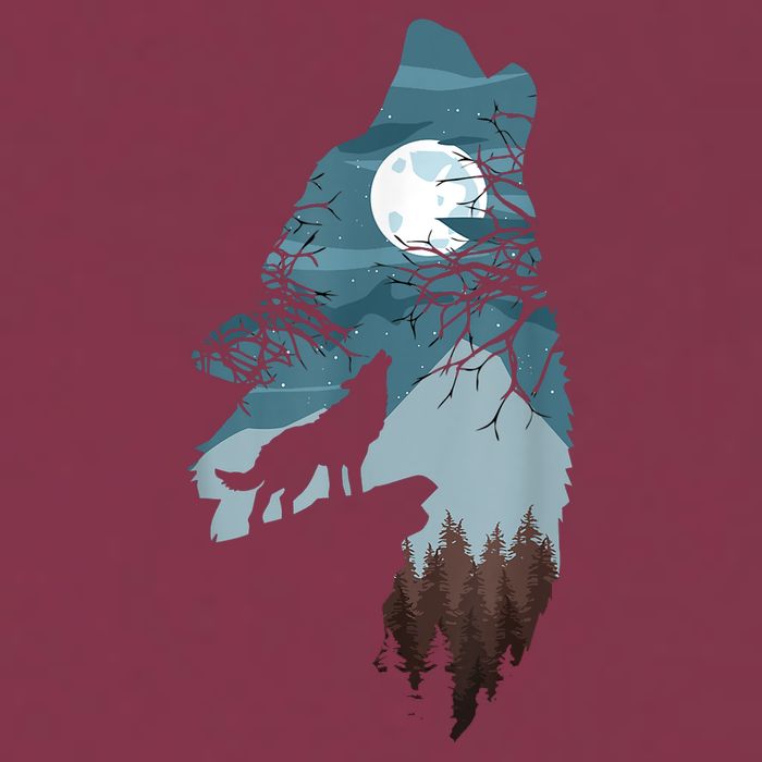 Forest With FullMoon And Cliff Of Silhouette Howling 16oz Travel Tumbler