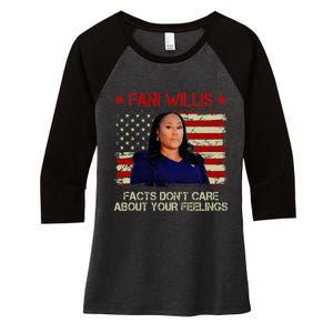 Fani Willis Facts Dont Care About Your Feelings Women's Tri-Blend 3/4-Sleeve Raglan Shirt