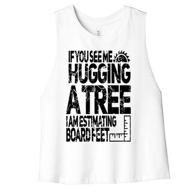 Funny Woodworking For Woodworkers Women's Racerback Cropped Tank