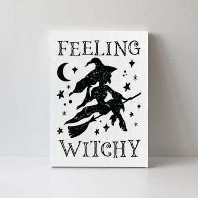 Feeling Witchy Funny Halloween Witch Vibes Kinda Night Canvas