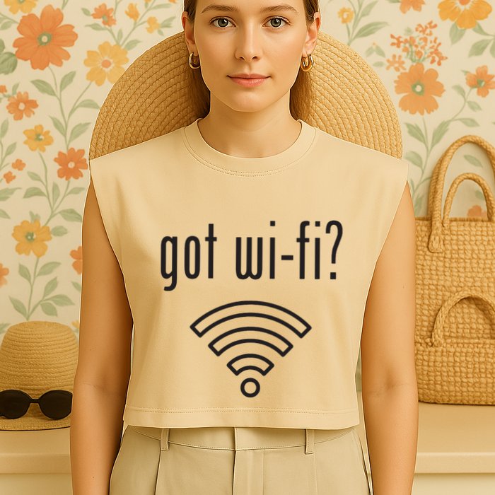 Funny Wifi For Internet Wifi Fan Got Wifi Garment-Dyed Women's Muscle Tee