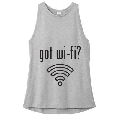 Funny Wifi For Internet Wifi Fan Got Wifi Ladies PosiCharge Tri-Blend Wicking Tank