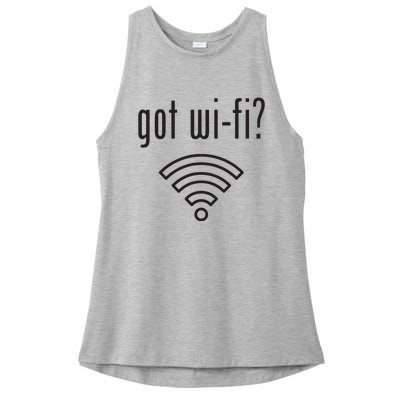 Funny Wifi For Internet Wifi Fan Got Wifi Ladies PosiCharge Tri-Blend Wicking Tank