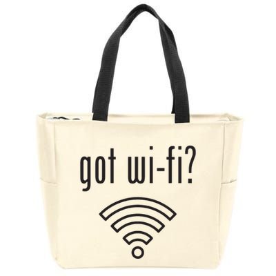 Funny Wifi For Internet Wifi Fan Got Wifi Zip Tote Bag