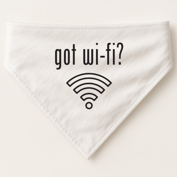Funny Wifi For Internet Wifi Fan Got Wifi USA-Made Doggie Bandana