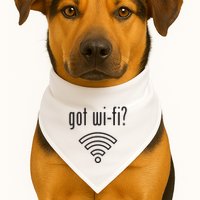 Funny Wifi For Internet Wifi Fan Got Wifi USA-Made Doggie Bandana