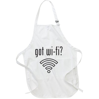 Funny Wifi For Internet Wifi Fan Got Wifi Full-Length Apron With Pockets