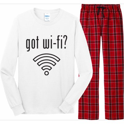 Funny Wifi For Internet Wifi Fan Got Wifi Long Sleeve Pajama Set