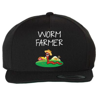 Funny Worm Farm Worm Vermiculture Wool Snapback Cap