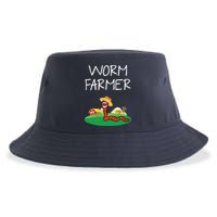 Funny Worm Farm Worm Vermiculture Sustainable Bucket Hat