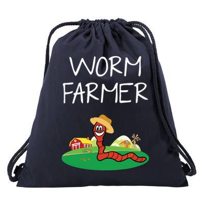 Funny Worm Farm Worm Vermiculture Drawstring Bag
