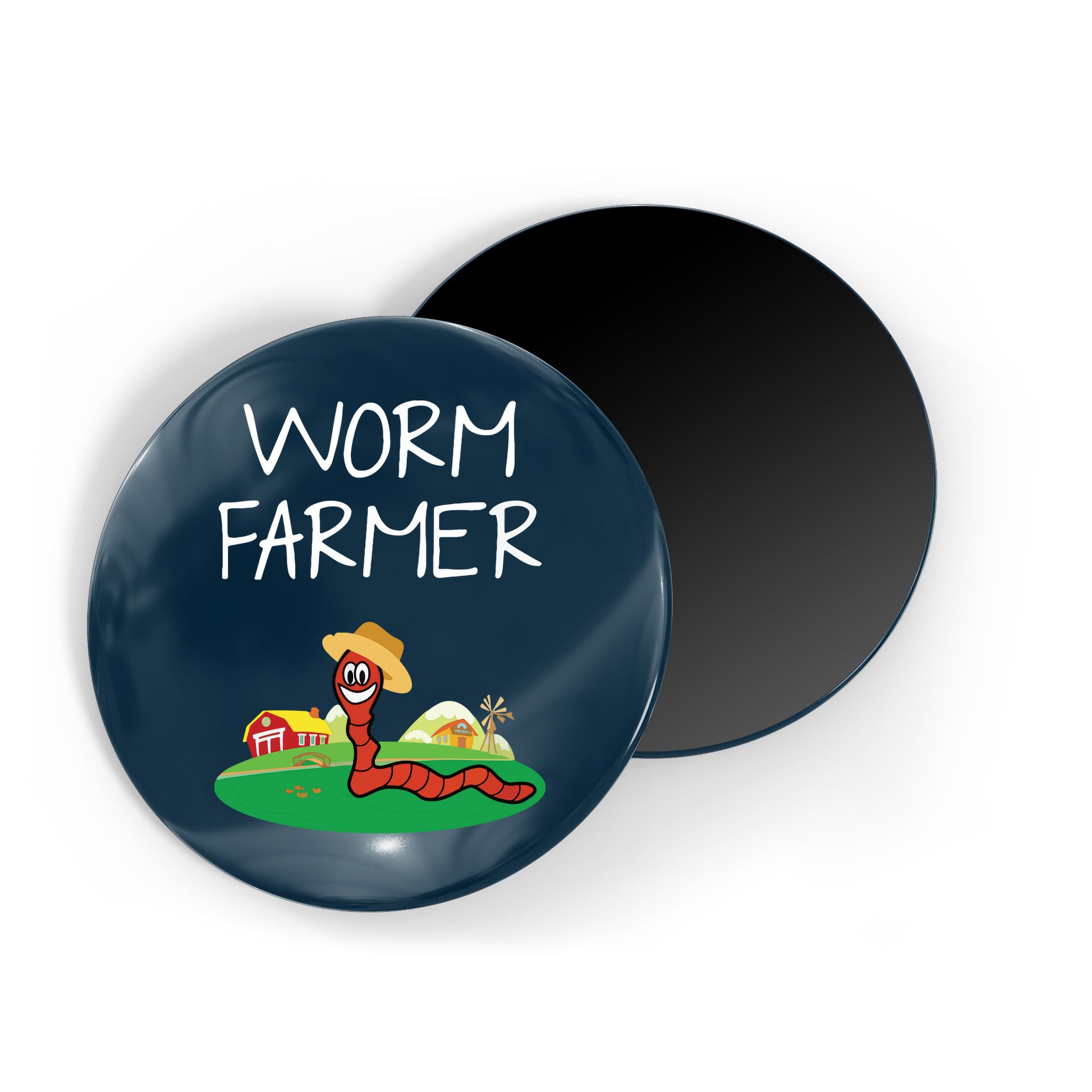 Funny Worm Farm Worm Vermiculture Magnet