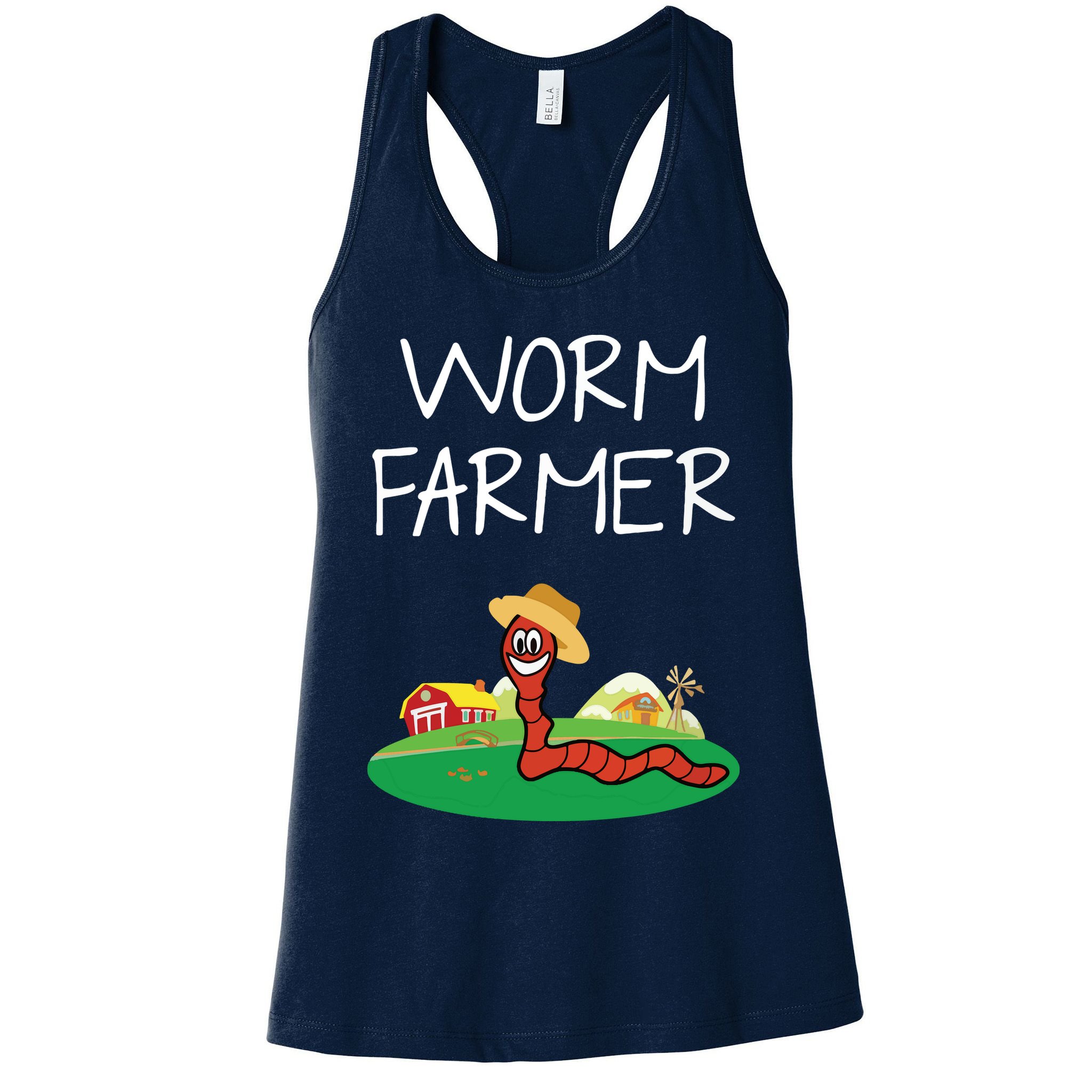 Funny Worm Farm Worm Vermiculture Womens Tank Top