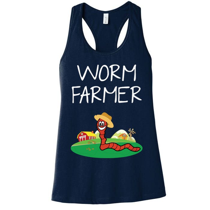 Funny Worm Farm Worm Vermiculture Womens Tank Top