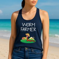 Funny Worm Farm Worm Vermiculture Womens Tank Top