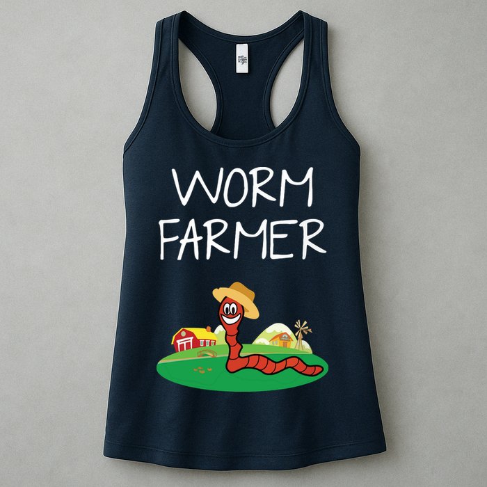 Funny Worm Farm Worm Vermiculture Womens Tank Top