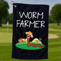 Funny Worm Farm Worm Vermiculture Golf Towel