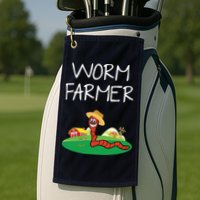 Funny Worm Farm Worm Vermiculture Golf Towel