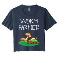 Funny Worm Farm Worm Vermiculture Women's Crop Top Tee