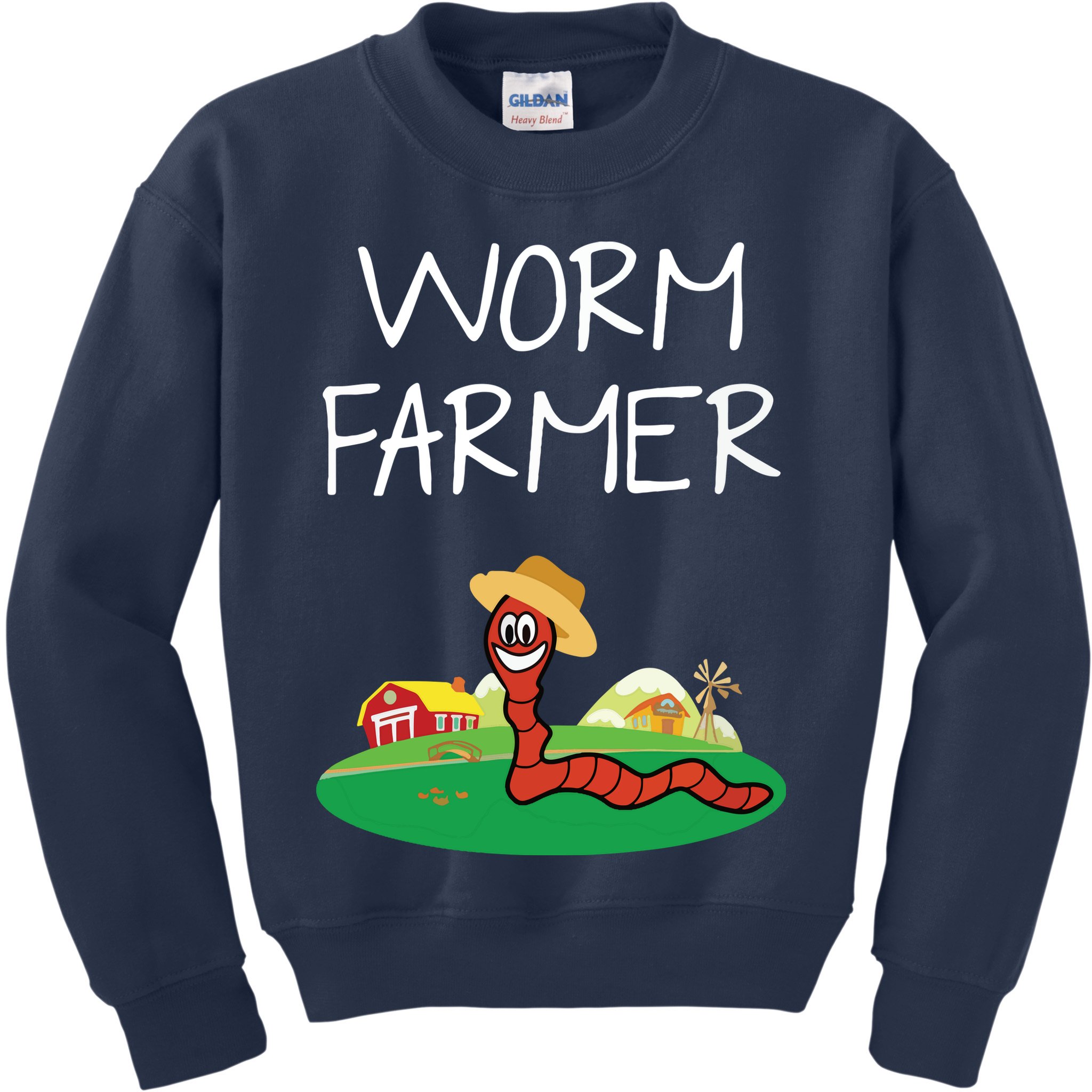 Funny Worm Farm Worm Vermiculture Kids Sweatshirt