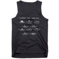 Funny Welding Funny Gift Ten Types Of Welds Welding Humor Tee Gift Tank Top