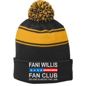 Fani Willis Fan Club No One Is Above The Law Stripe Pom Pom Beanie