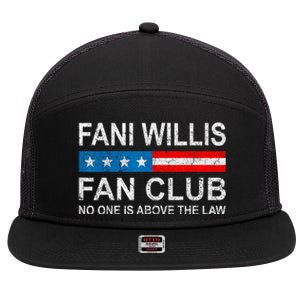 Fani Willis Fan Club No One Is Above The Law 7 Panel Mesh Trucker Snapback Hat