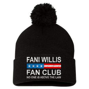 Fani Willis Fan Club No One Is Above The Law Pom Pom 12in Knit Beanie