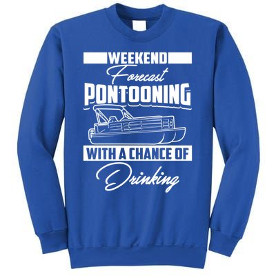 Funny Weekend Forecast Pontooning Cute Pontoon Boat Gift Sweatshirt