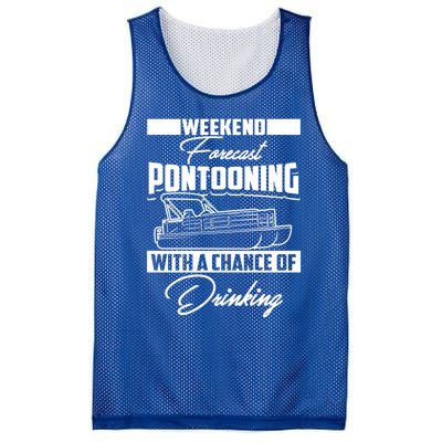 Funny Weekend Forecast Pontooning Cute Pontoon Boat Gift Mesh Reversible Basketball Jersey Tank