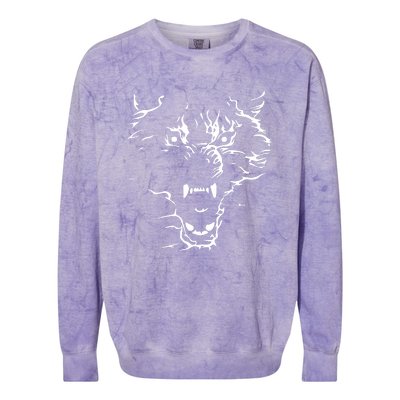 Flaming Wolf Colorblast Crewneck Sweatshirt