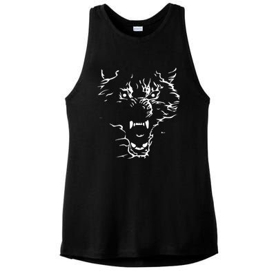 Flaming Wolf Ladies PosiCharge Tri-Blend Wicking Tank