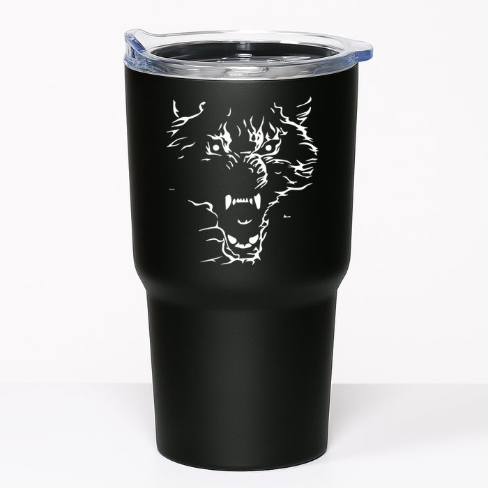 Flaming Wolf Tumbler